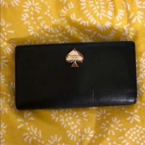 kate spade black leather wallet